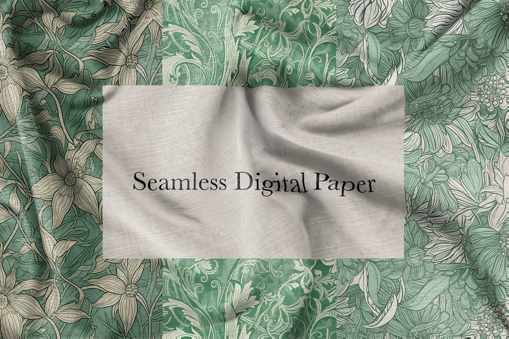 Floral Sage Green