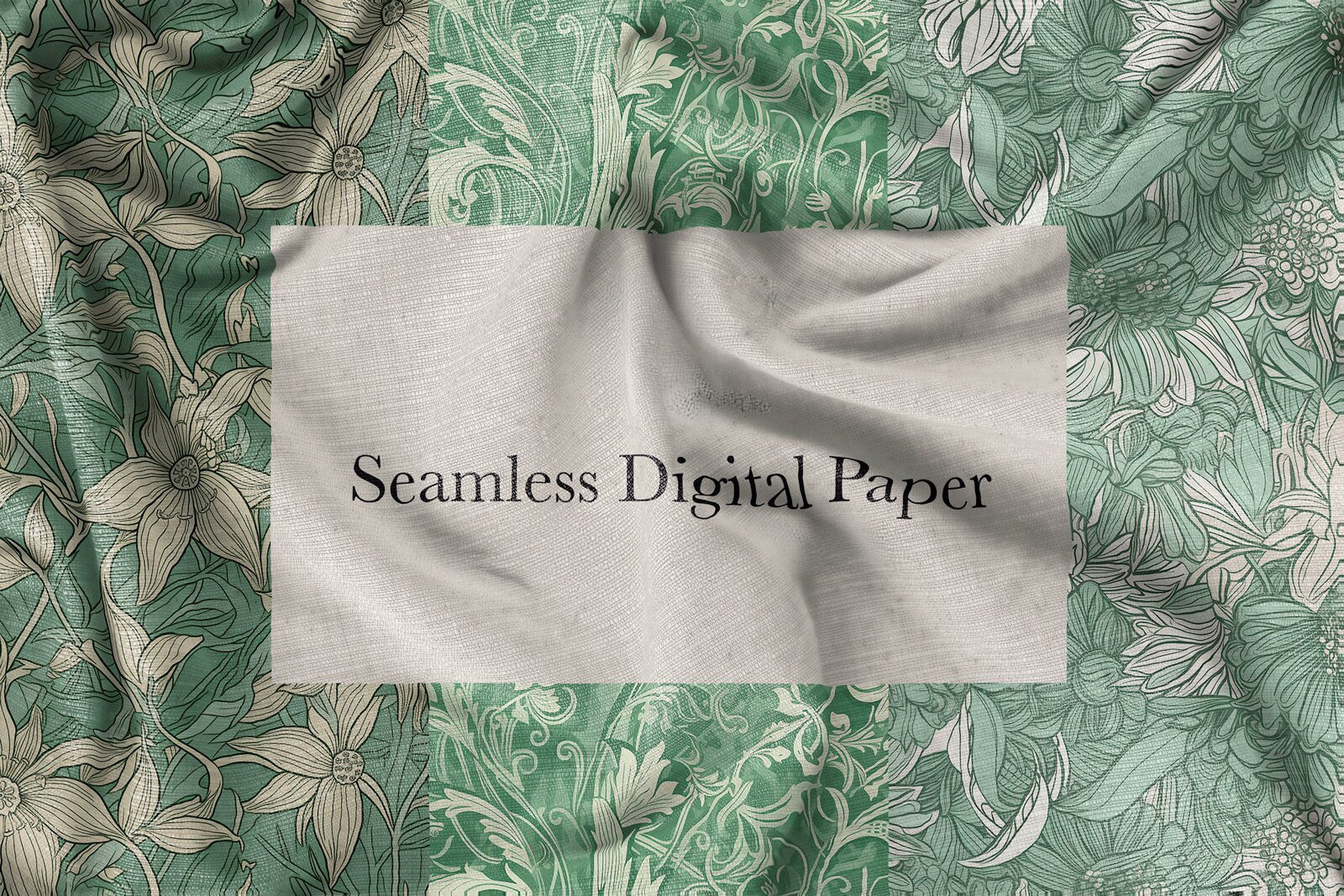 Floral Sage Green